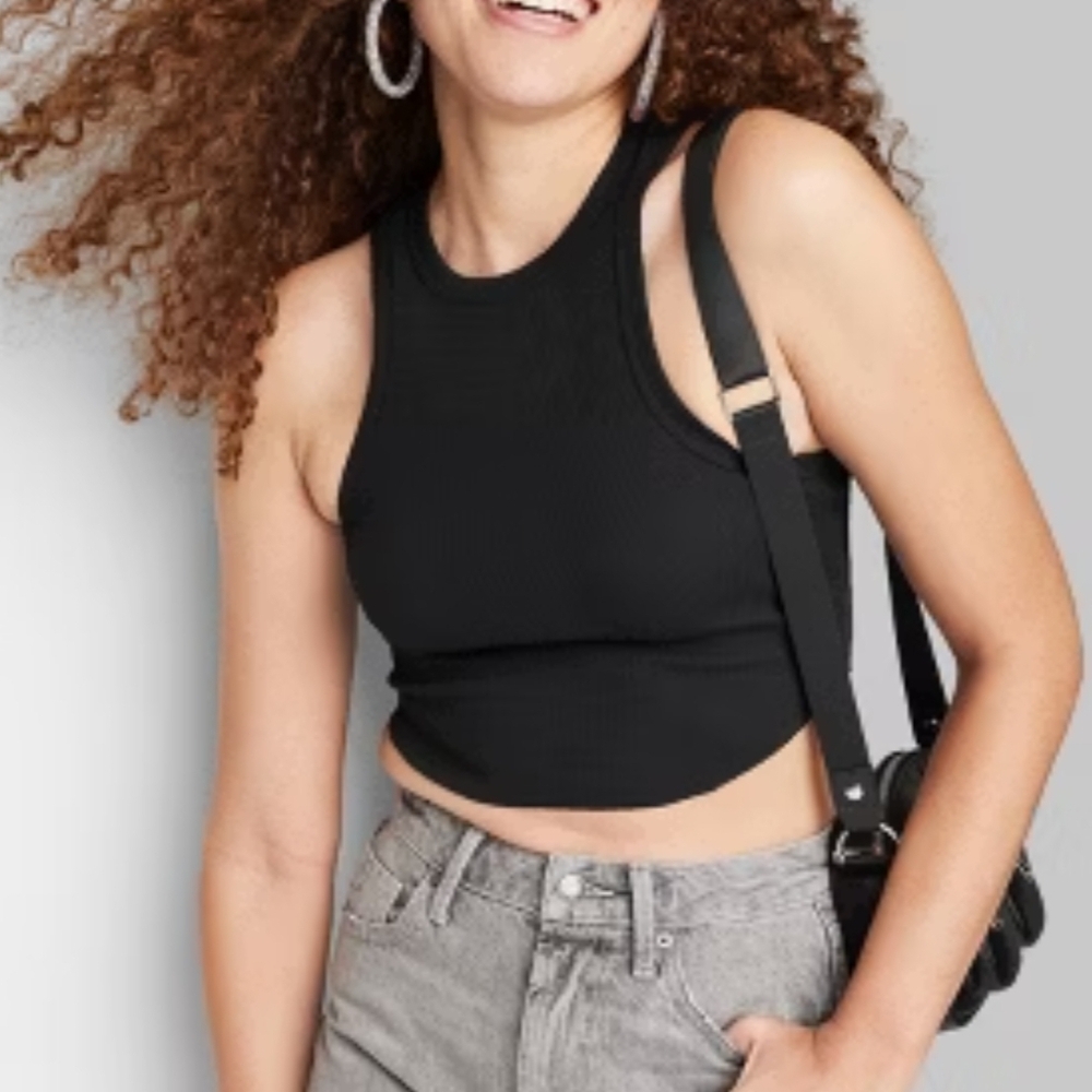 Wild Fable Black Crop Tank